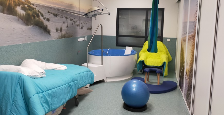 La salle d'accouchement physiologique du CH de Ploërmel